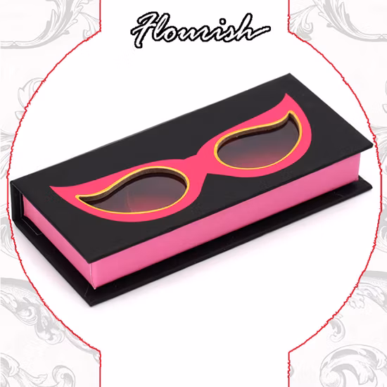 Custom Empty Mink Cosmetic Container Clear Eyelash Packaging Box