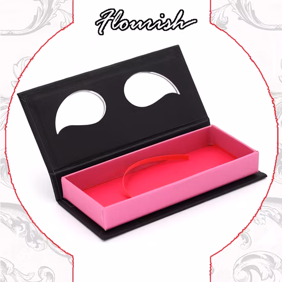 Custom Empty Mink Cosmetic Container Clear Eyelash Packaging Box