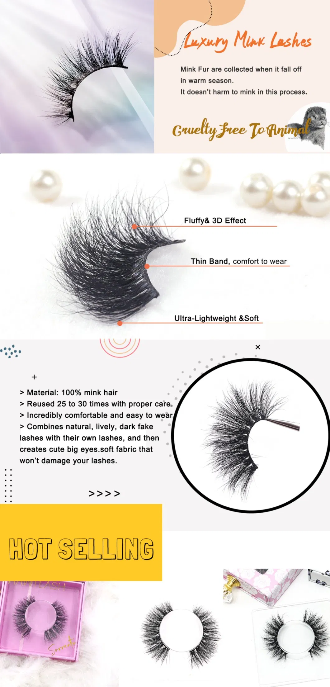 Customer Super Soft Mink Fur Lashes 13mm 15mm 18mm Natural Mink Eyelashes 3D Effect Mink Lashes