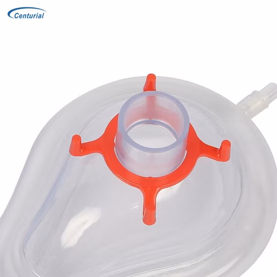 簡単に識別できるカラフルなフック付きの標準 PVC 麻酔マスク